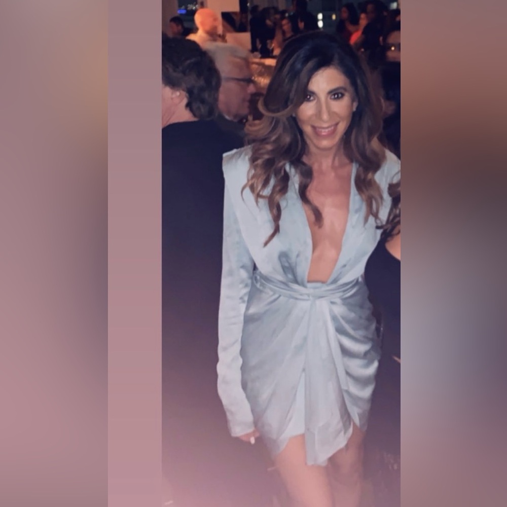 House of CB Light Blue Long Sleeve Dress